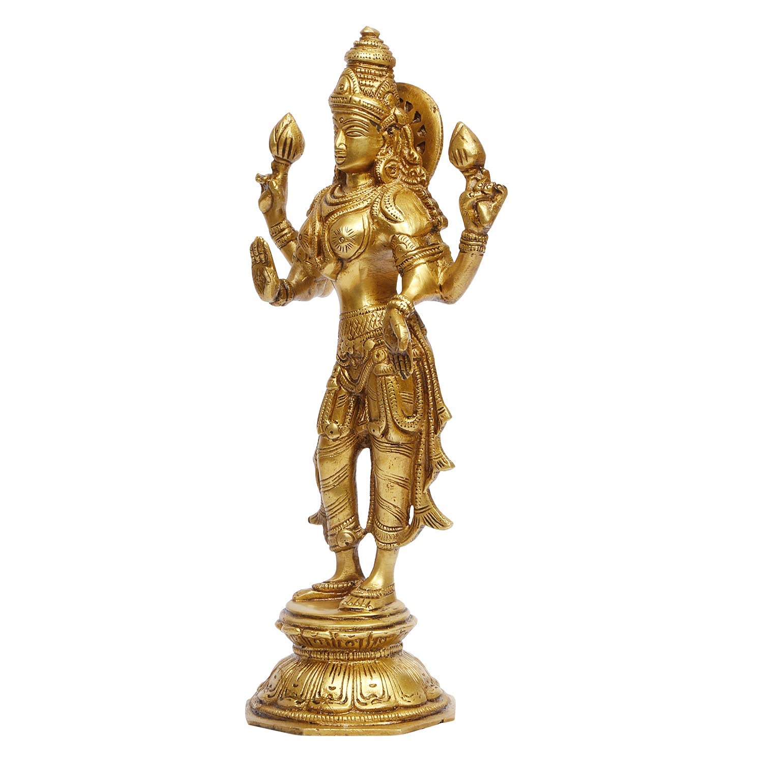 Kartique Brass Maa Lakshmi Standing Considered To Be Auspicious At Home Office Maha Laxmi Idol Dhan Devi Goddess Of Prosperity W
